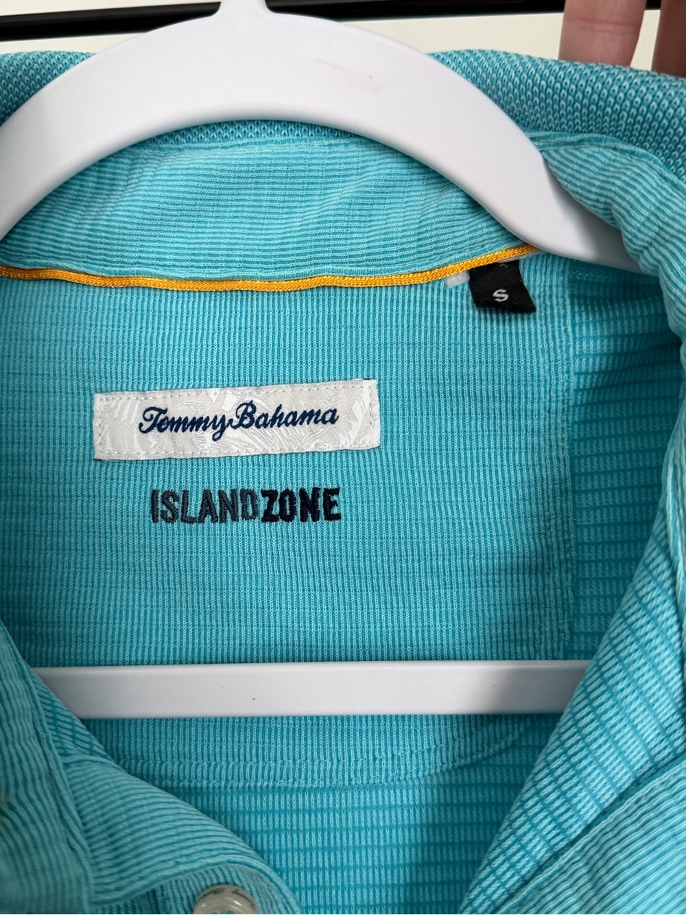 Tommy Bahama Men's Polo in Turquoise Blue - Picture 2 of 3